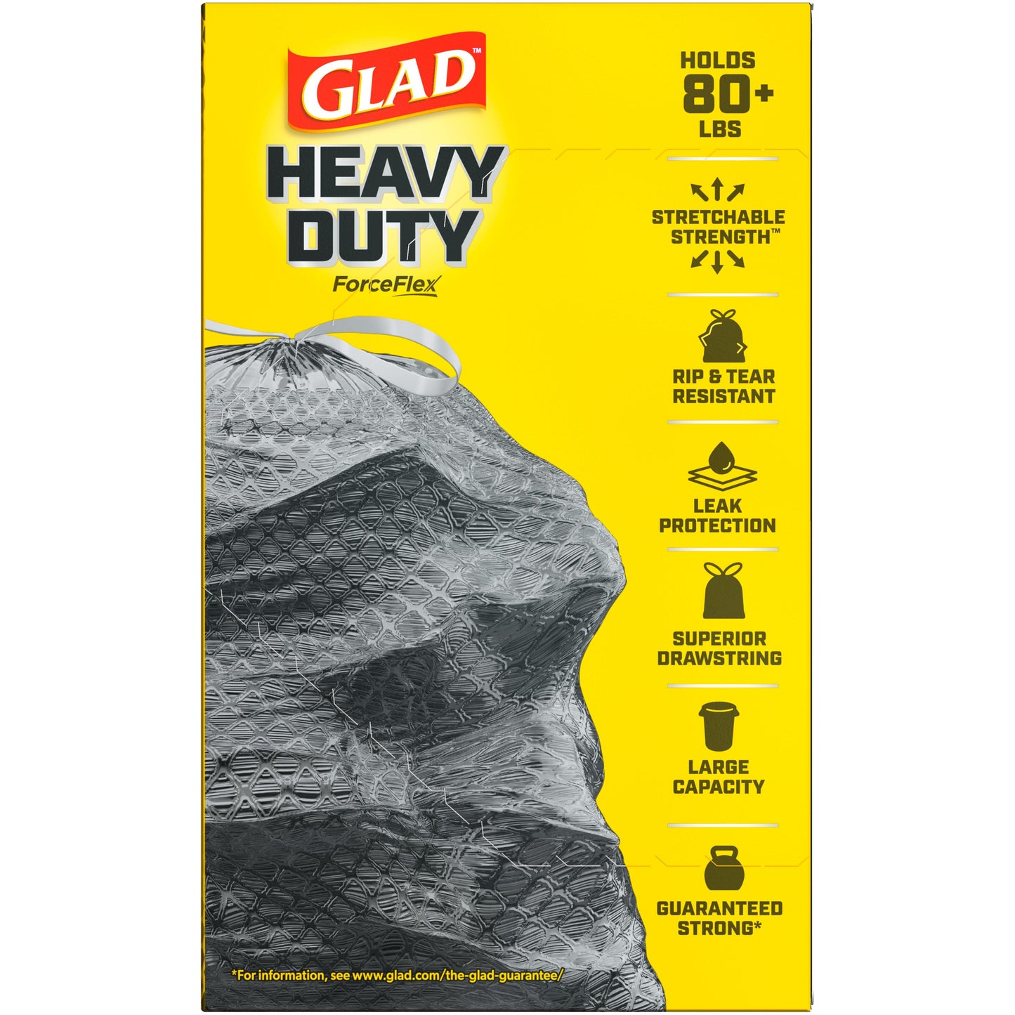Glad ForceFlex Heavy Duty Drawstring Trash Bag, 30 Gallon - Mountain Air