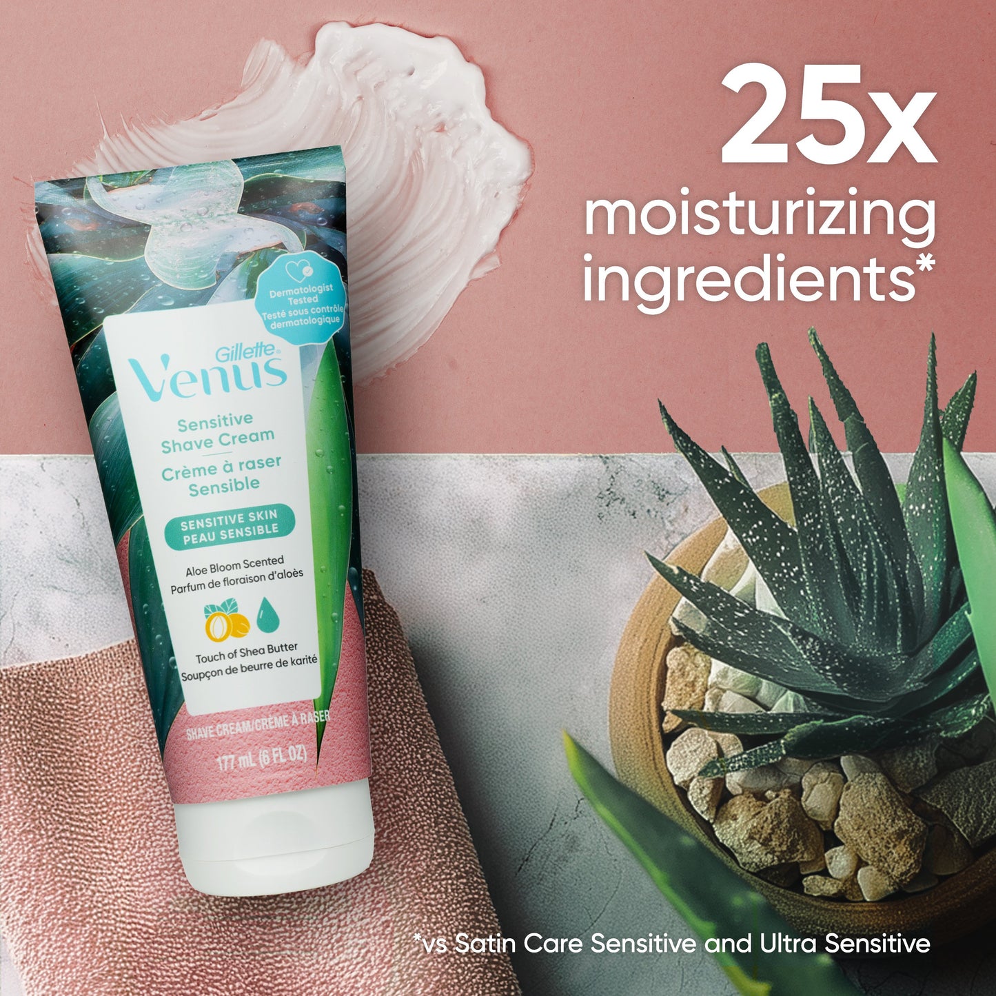 Gillette Venus Women's Sensitive Shave Cream - Aloe Bloom