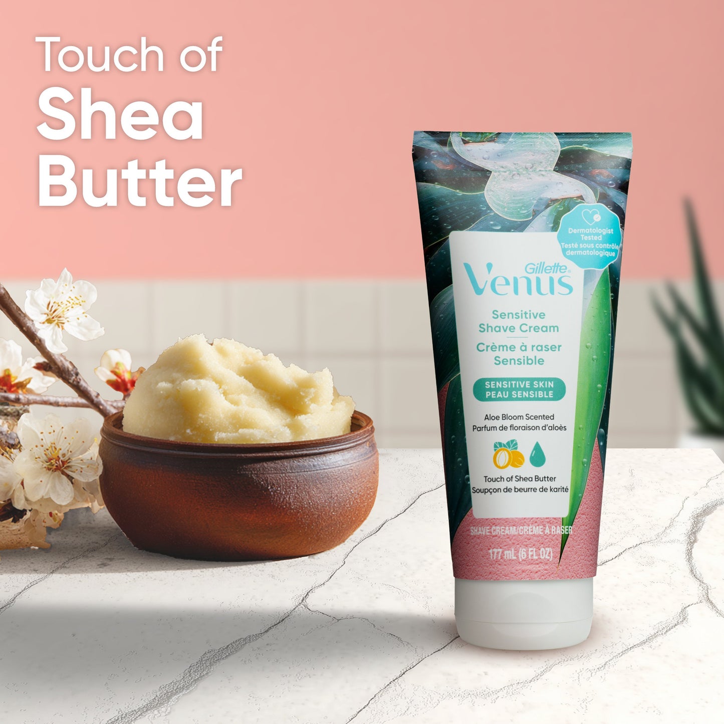 Gillette Venus Women's Sensitive Shave Cream - Aloe Bloom