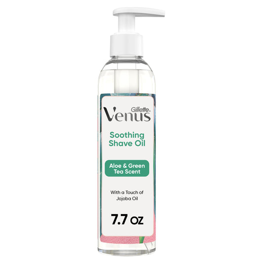 Gillette Venus Women's Soothing Shave Oil - Aloe & Green Tea