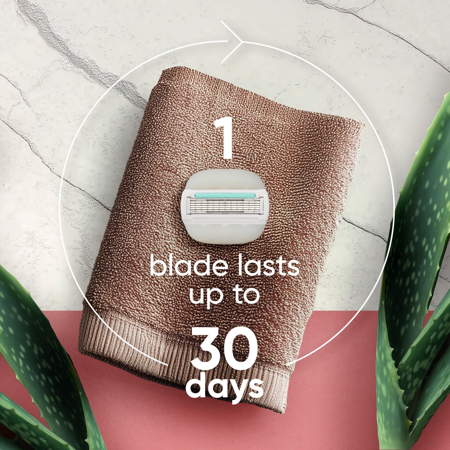 Gillette Venus SensitiveGlide 5 Blade Razor - Aloe Bloom