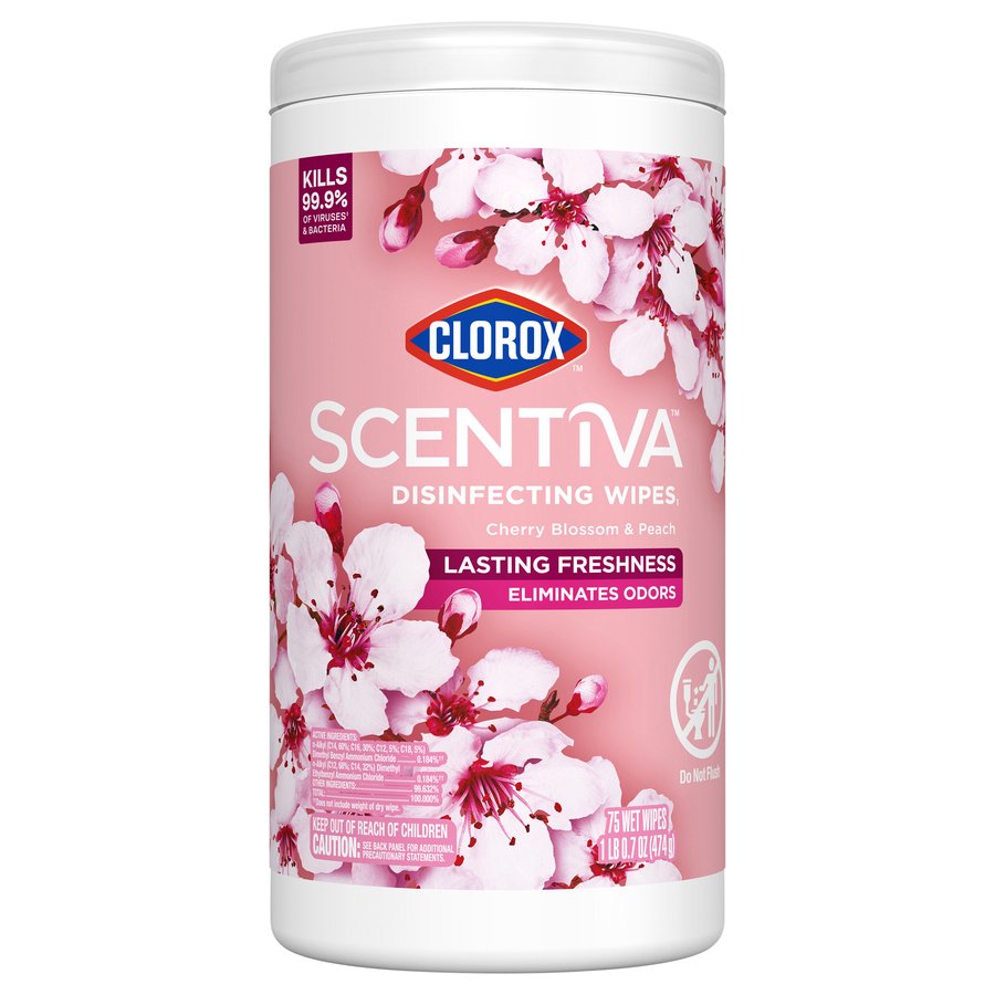 Clorox  Scentiva Disinfecting Wipes - Cherry Blossom & Peach