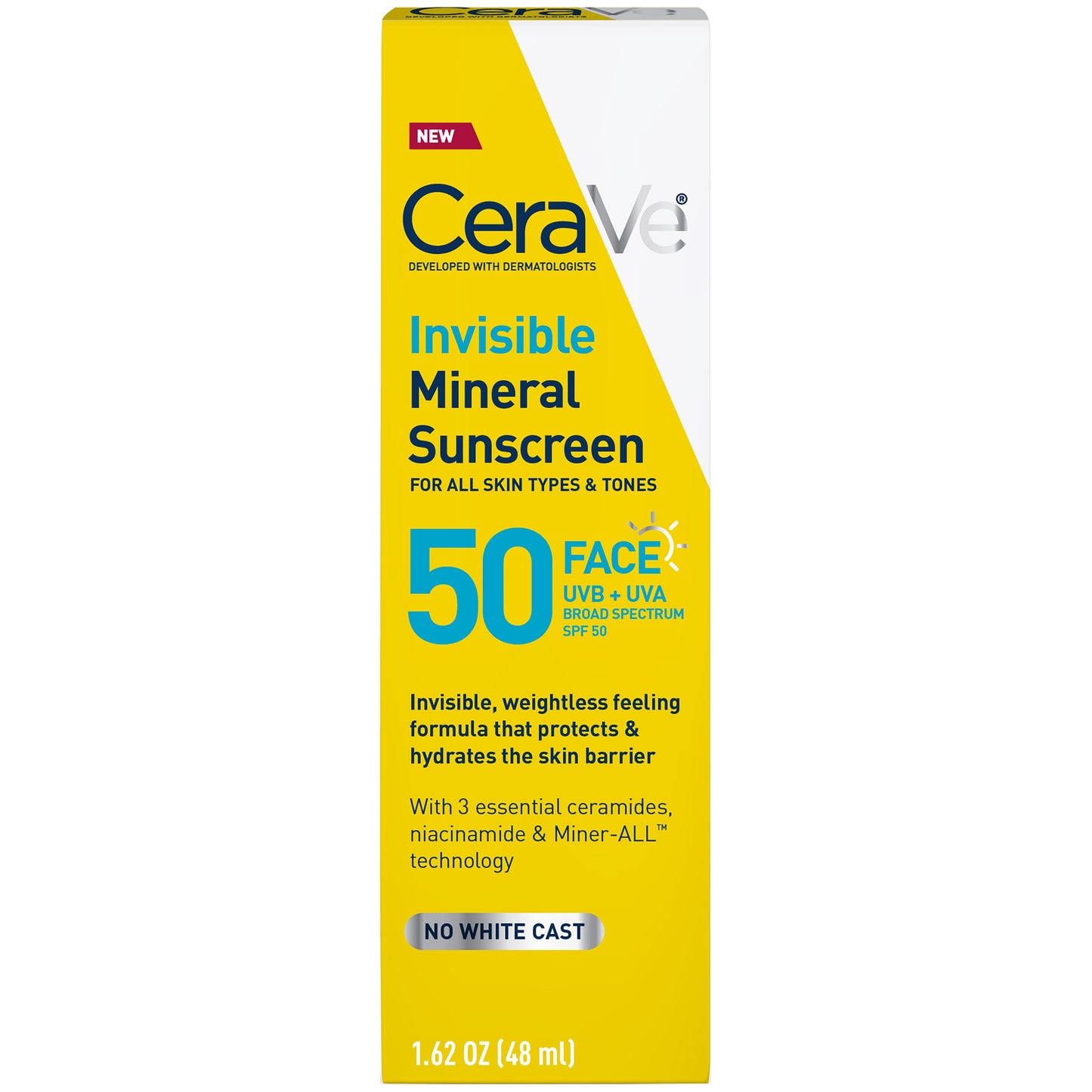 CeraVe Invisible Mineral Sunscreen SPF50