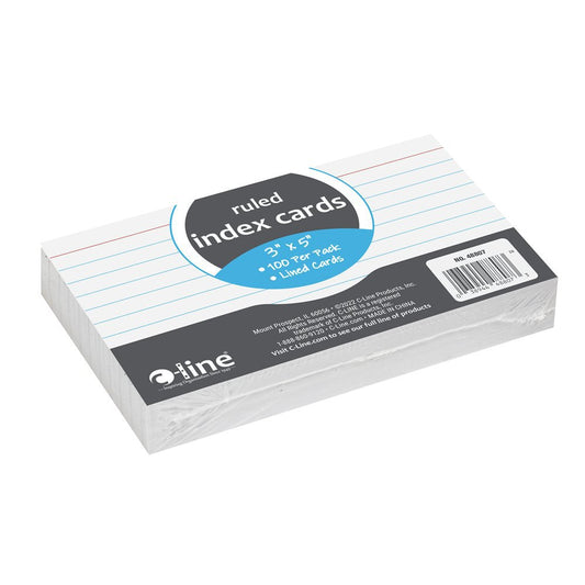 C-Line Ruled Index Cards, 100 ct