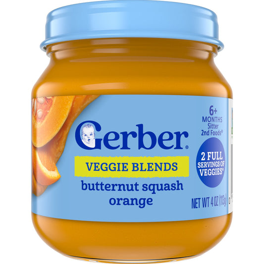 Gerber Veggie Blends Stage 2 Baby Food - Butternut Squash & Orange