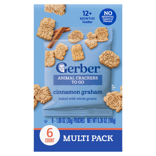 Gerber Toddler Animal Crackers To Go - Cinnamon Graham