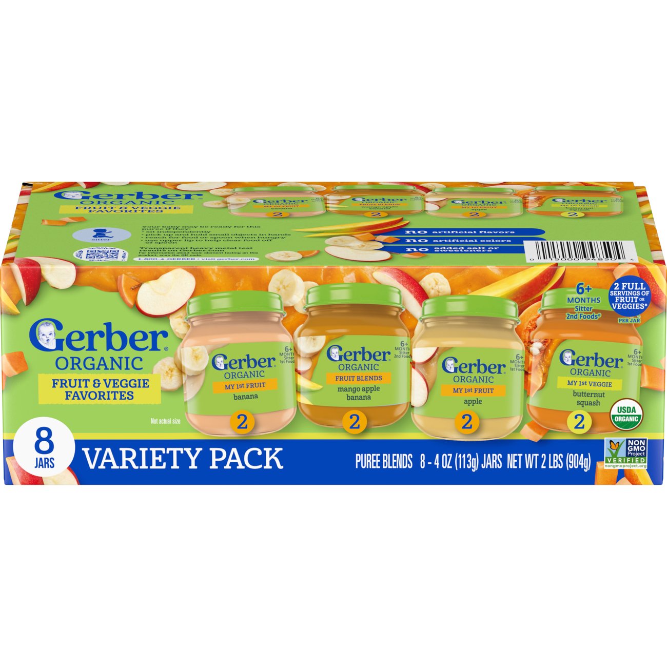 Gerber Organic Stage 1 Baby Food - Fruit & Veggie Favorites Variety Pack