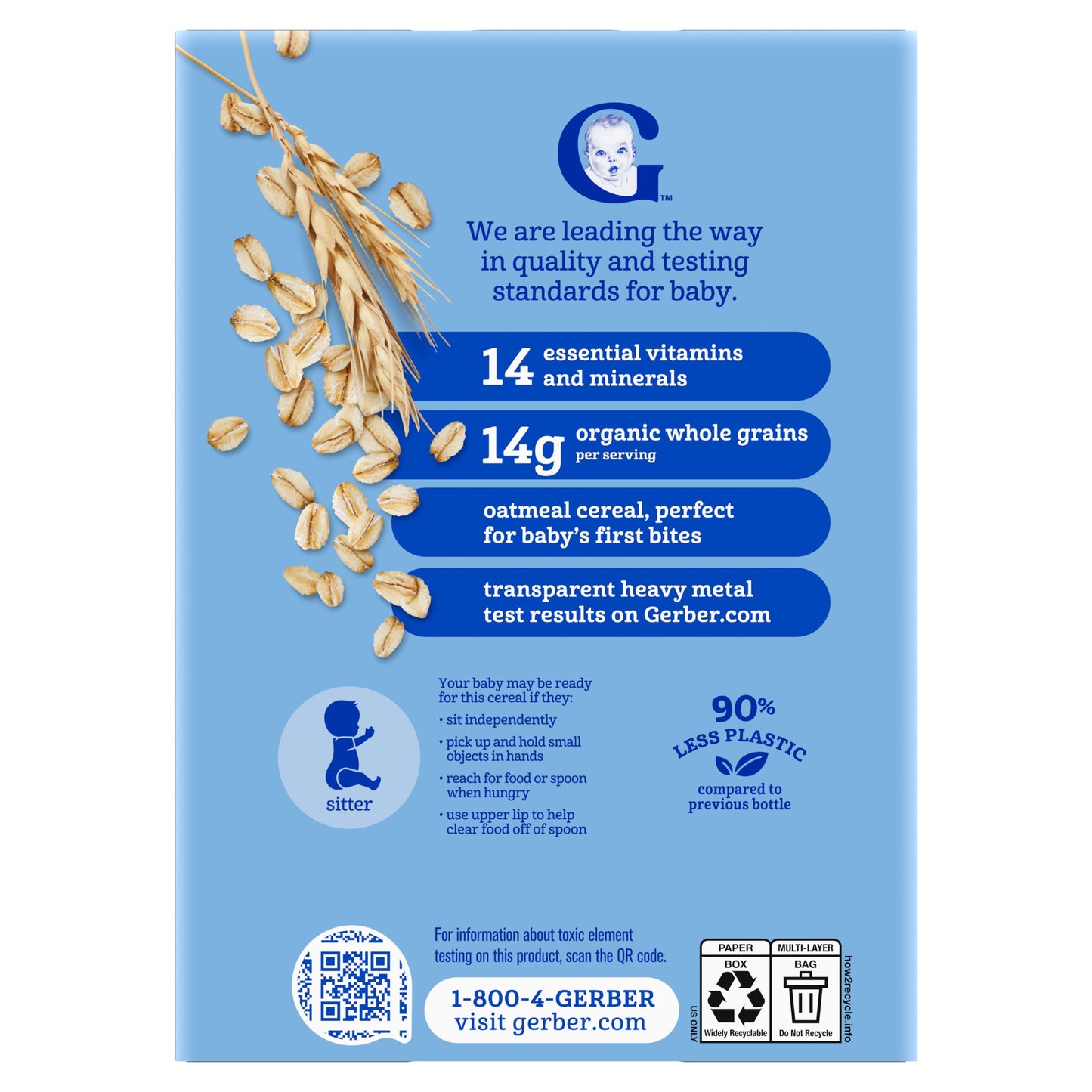 Gerber Stage 1 Organic Oatmeal Cereal