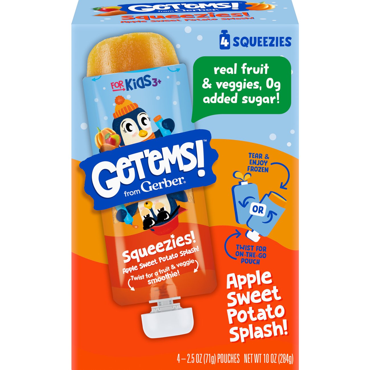 Get'ems Squeezies Apple Sweet Potato Splash