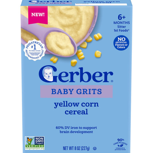 Gerber Stage 1 Baby Grits - Yellow Corn Cereal