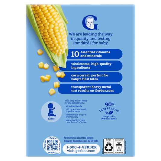 Gerber Stage 1 Baby Grits - Yellow Corn Cereal