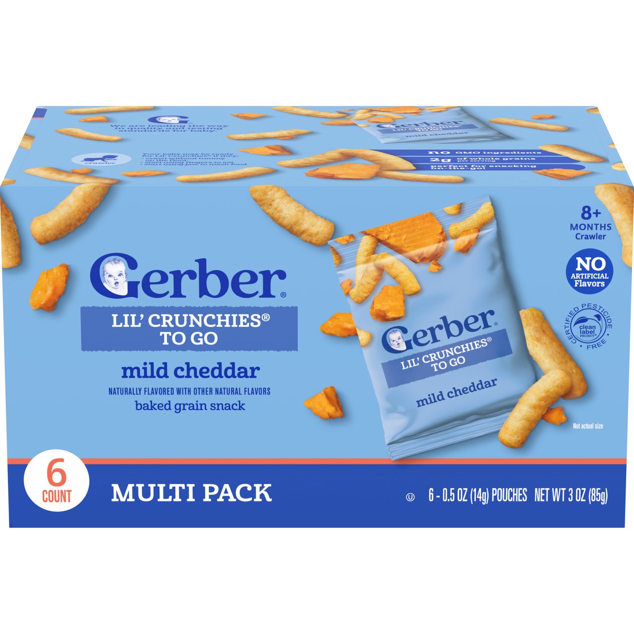 Gerber Lil' Crunchies To Go - Mild Cheddar