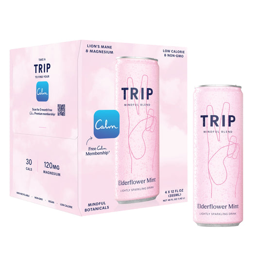 TRIP Elderflower Mint Lightly Sparkling Drink