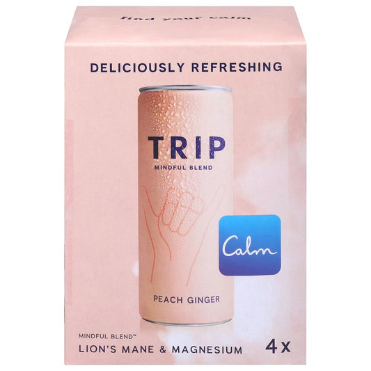 TRIP Peach Ginger Lightly Sparkling Drink