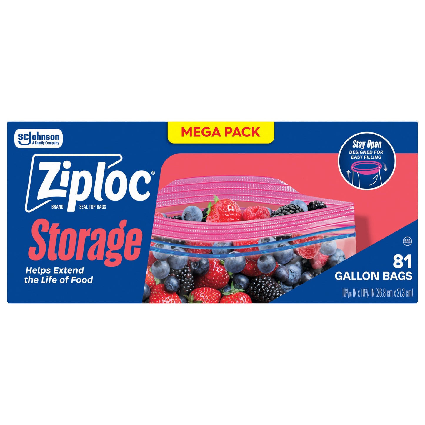 Ziploc Storage Gallon Bags Mega Pack