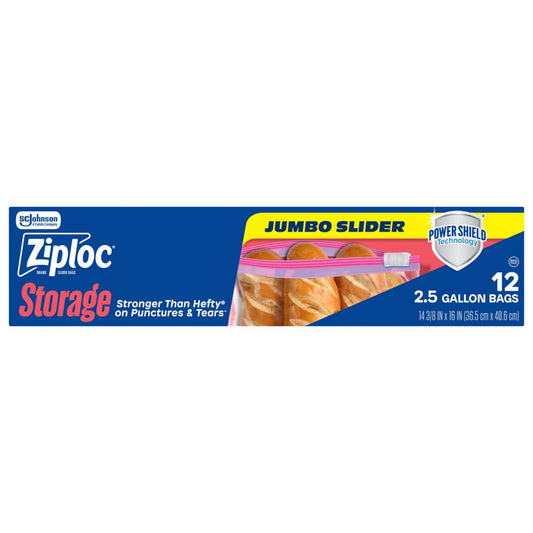 Ziploc Storage Jumbo Slider 2.5 Gallon Bags
